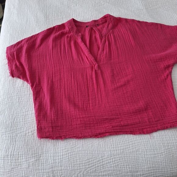 Large Gauze pink top - Picture 8 of 10